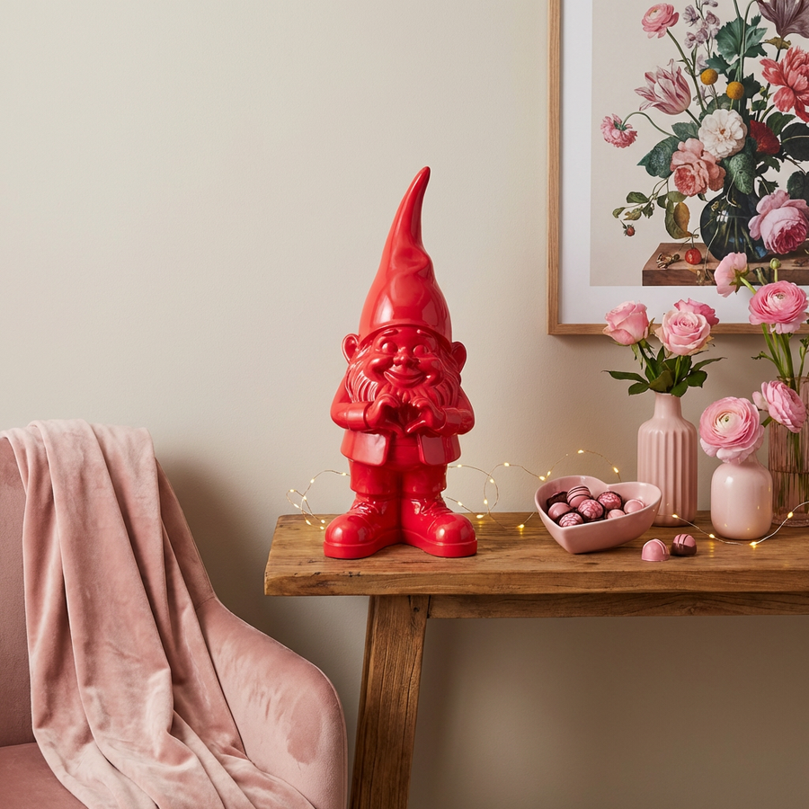 Valentijn Kabouter Roze/Rood