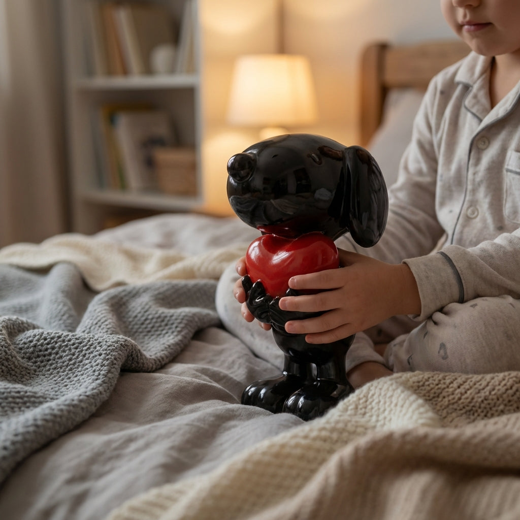 Valentijns Hond – Beeld met Hart (28 cm)