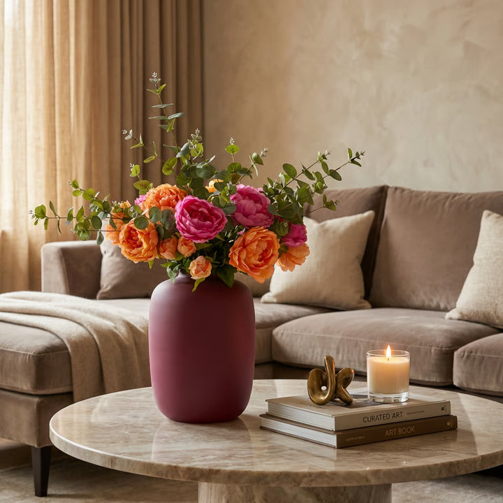 Valentijns Zijden Boeket met Roze Kunstrozen