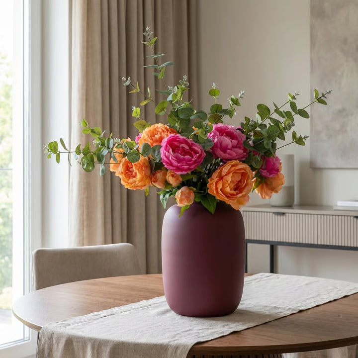 Valentijns Zijden Boeket met Roze Kunstrozen