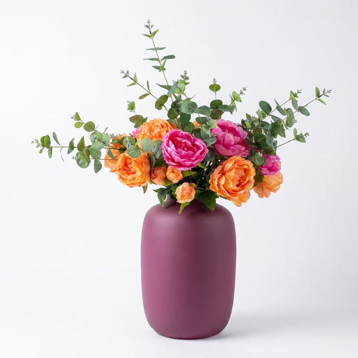 Valentijns Zijden Boeket met Roze Kunstrozen