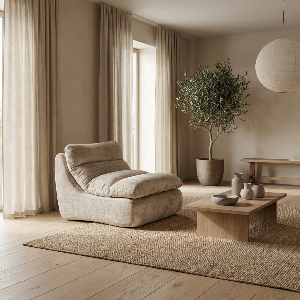 Ligstoel Brisa Cream – Boneless Lounge Chair