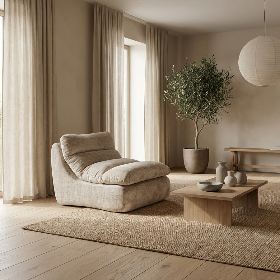 Ligstoel Brisa Cream – Boneless Lounge Chair