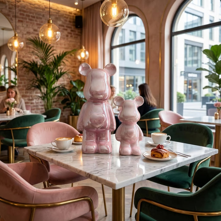 Roze Beer Beeld – Parelmoer Hart