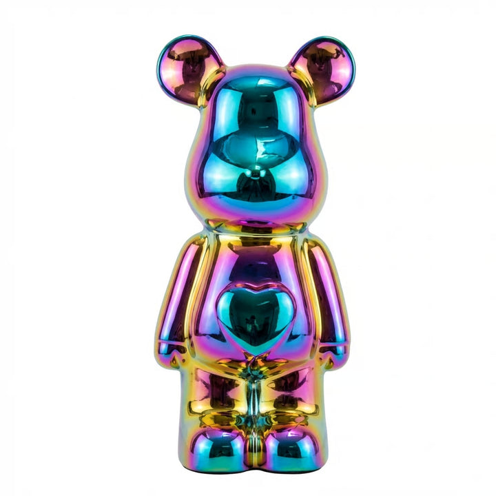 Beer beeld met hart – regenboog glans