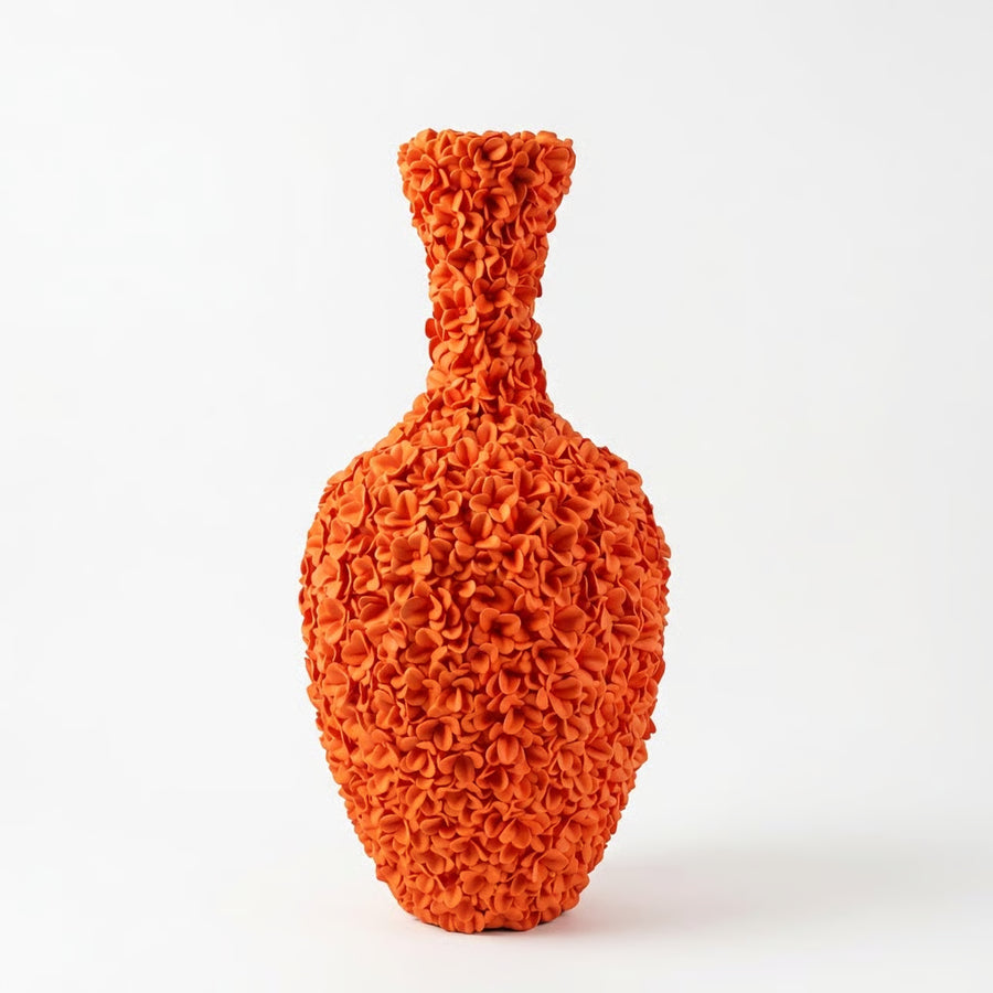 Oranje Design Vaas 80 cm – Grote Decoratieve Vaas voor Interieur