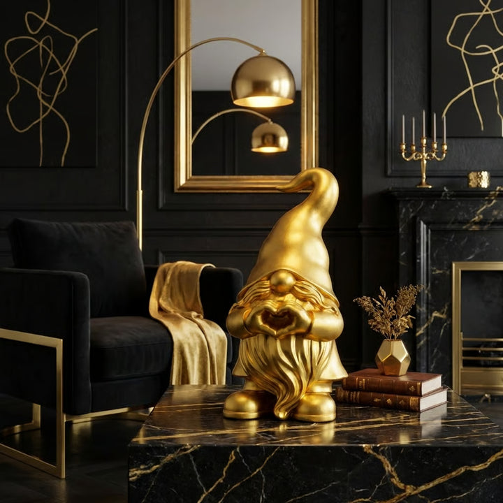 Gouden Paas kabouter/gnoom met Hart