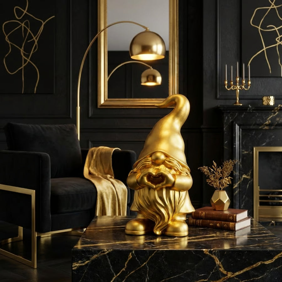 Gouden kabouter  met Hart
