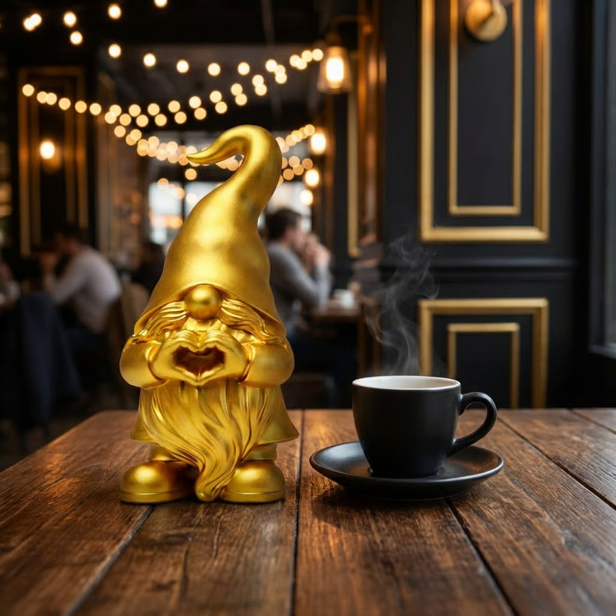 Gouden kabouter  met Hart