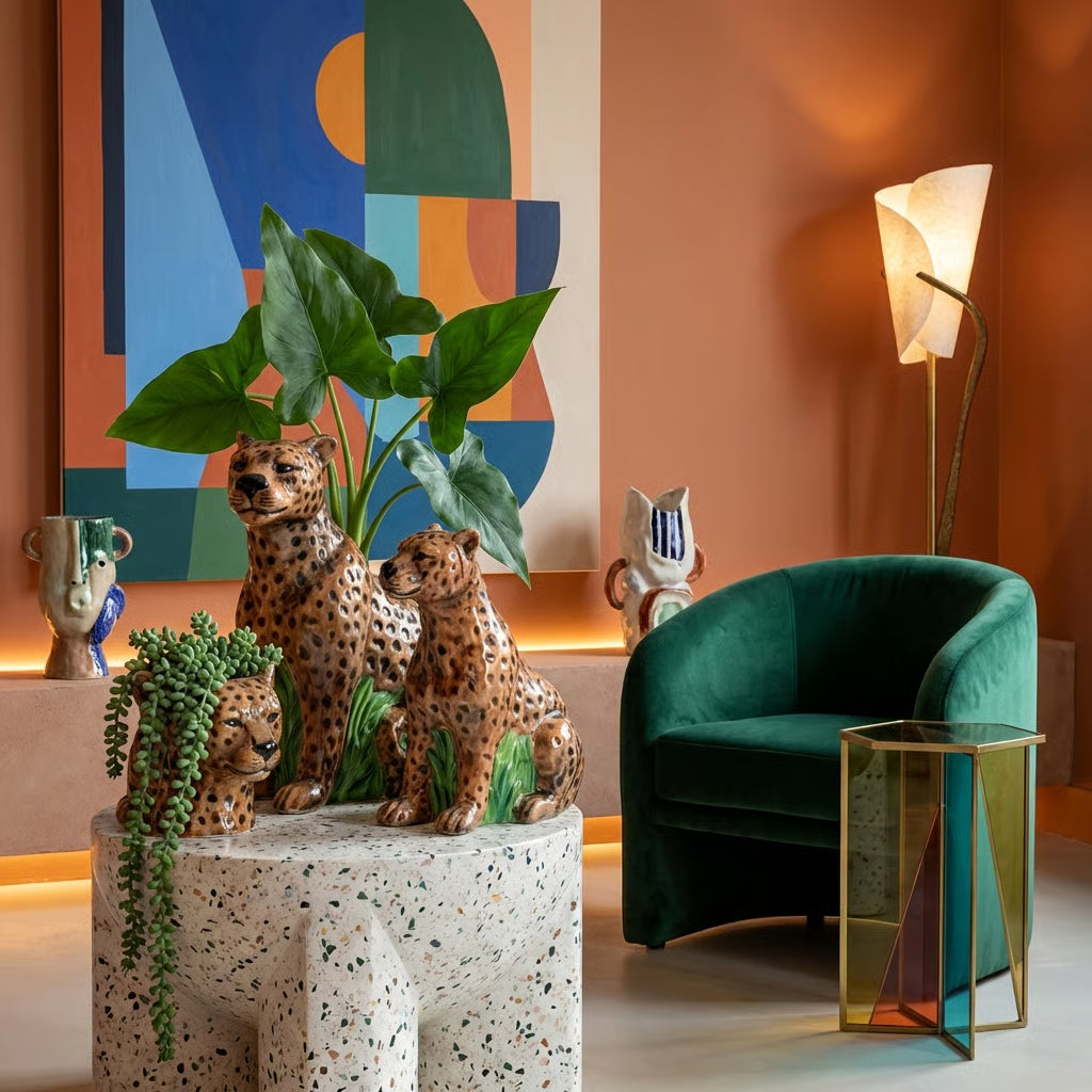 Luipaard Plantenbak Keramiek – Decoratief Design