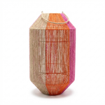 Rotan Windlicht Oranje/Fuchsia – Kleurrijke Lantaarn
