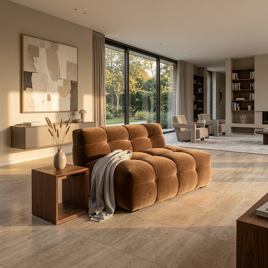 Royal Wood 1,5-zitsbank - Volledige woonkamer sfeerbeeld