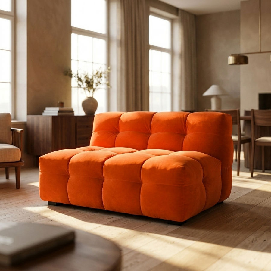 Royal Orange 1,5-zitsbank - Hero interieurfoto