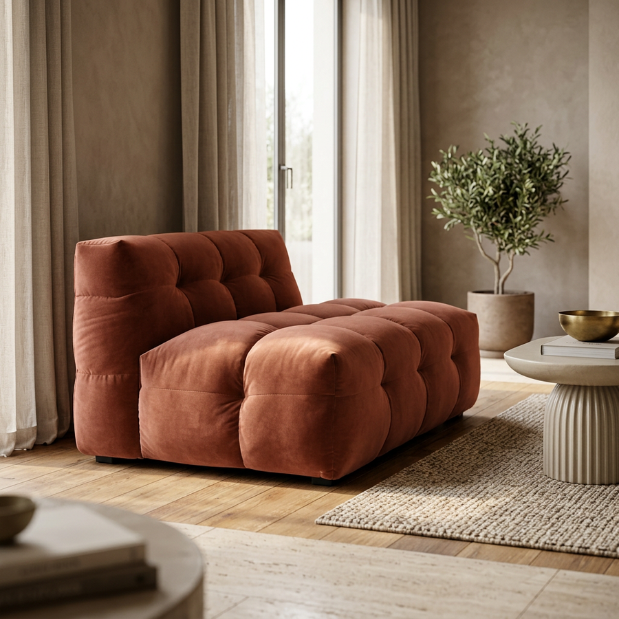 Royal Magnolia 1,5-zitsbank - Zijaanzicht