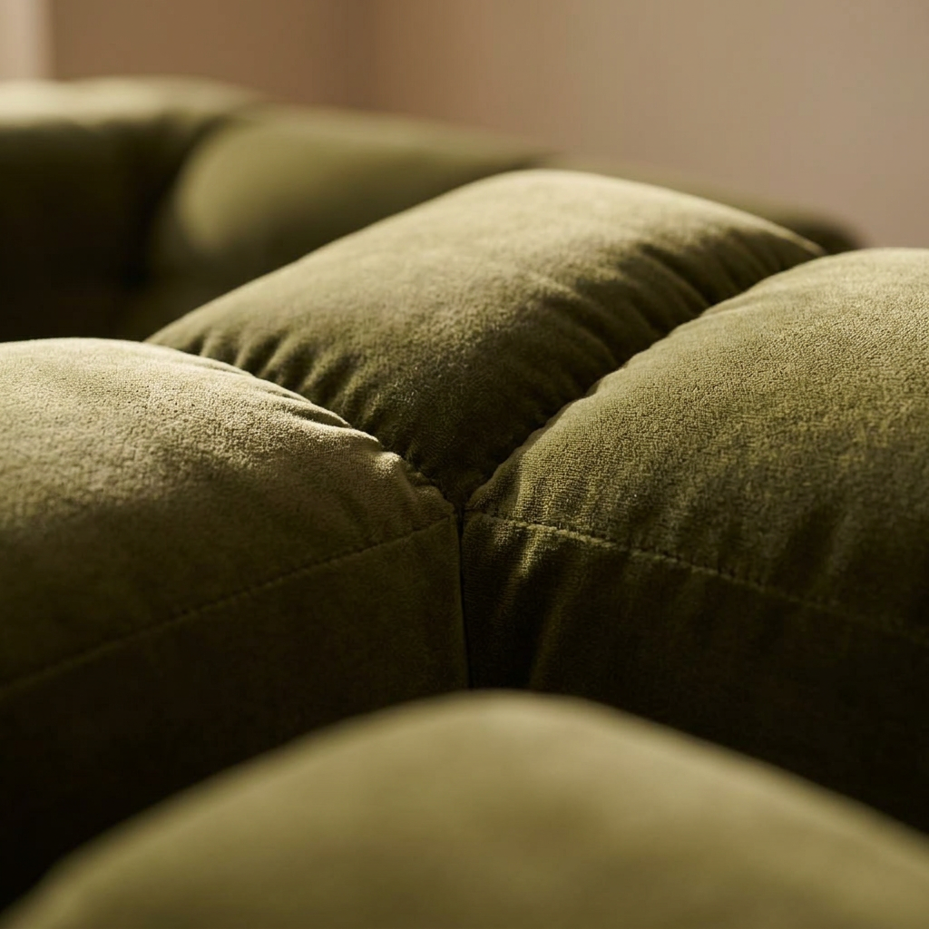 Royal Forest Chaise Longue - Close-up velours en stiknaad