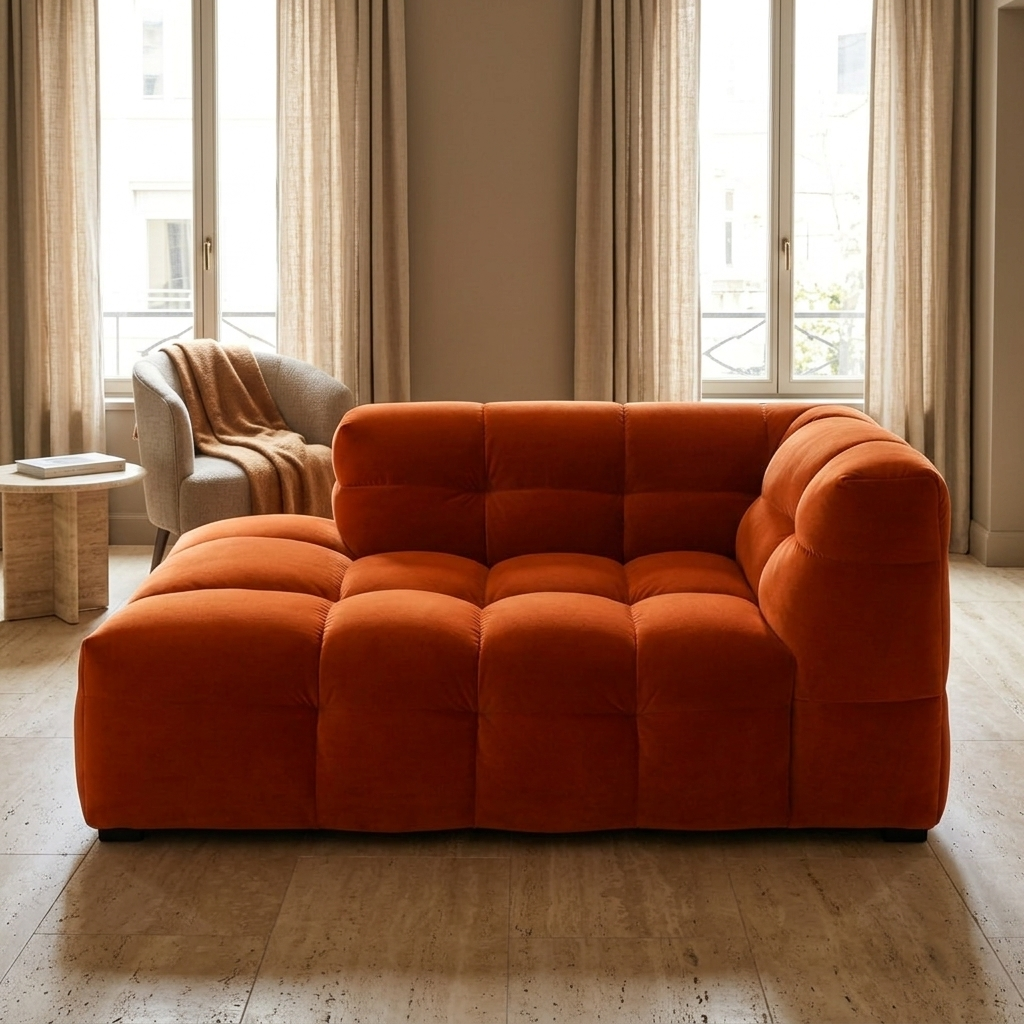 Royal Orange Chaise Longue - Zijaanzicht Lounge Links