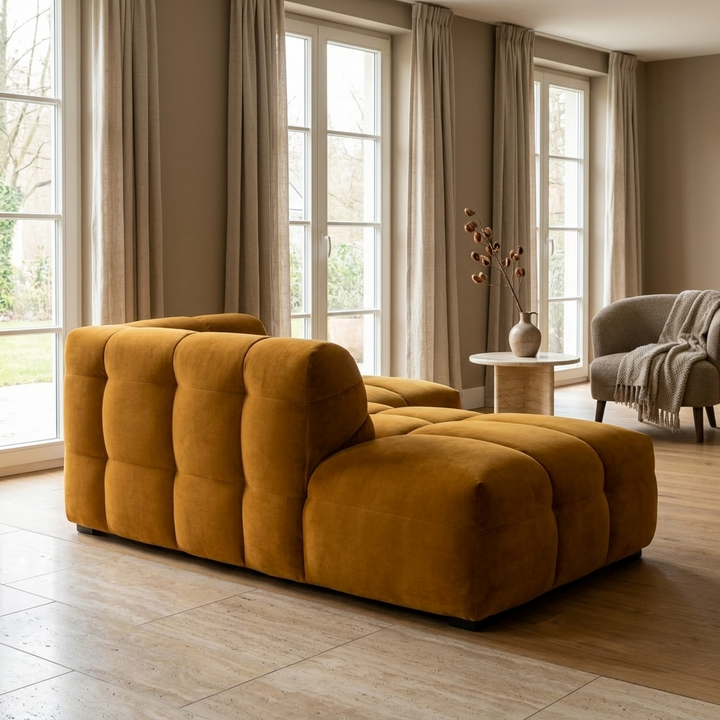 Royal Peach Chaise Longue - Zijaanzicht Lounge Links
