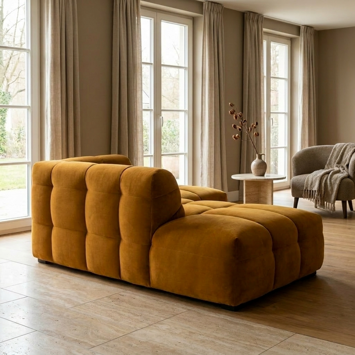 Royal Peach Chaise Longue - Zijaanzicht Lounge Rechts