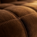 Velvet Bank 3-Zits Royal Wood - Close-up velours en stiknaad