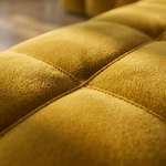 Velvet Bank 3-Zits Royal Sun - Close-up velours en stiknaad