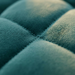 Velvet Bank 3-Zits Royal Turquoise - Close-up velours en stiknaad