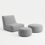 Opblaasbare loungeset grijs - complete set clean studio