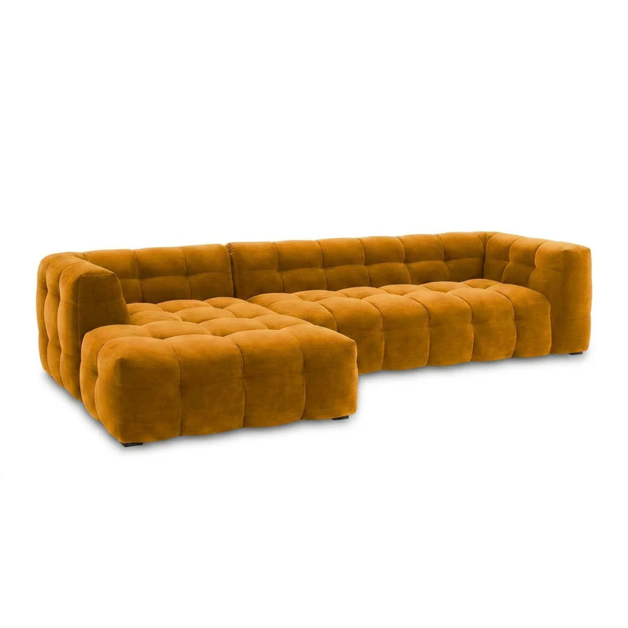 Bubbel Hoekbank Velvet – Luxe Organische Designbank  Royal 25 orange