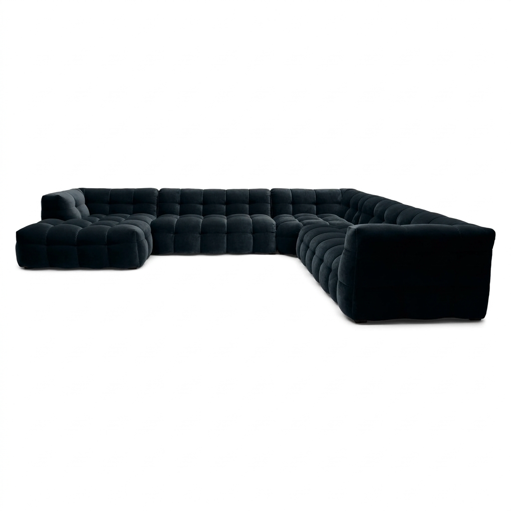 Velvet U-Bank Royal Petrol - Clean Studio Lounge Rechts