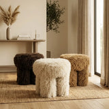 Kruk Doodly - Fluffy Zitkruk Polyester in 3 Kleuren