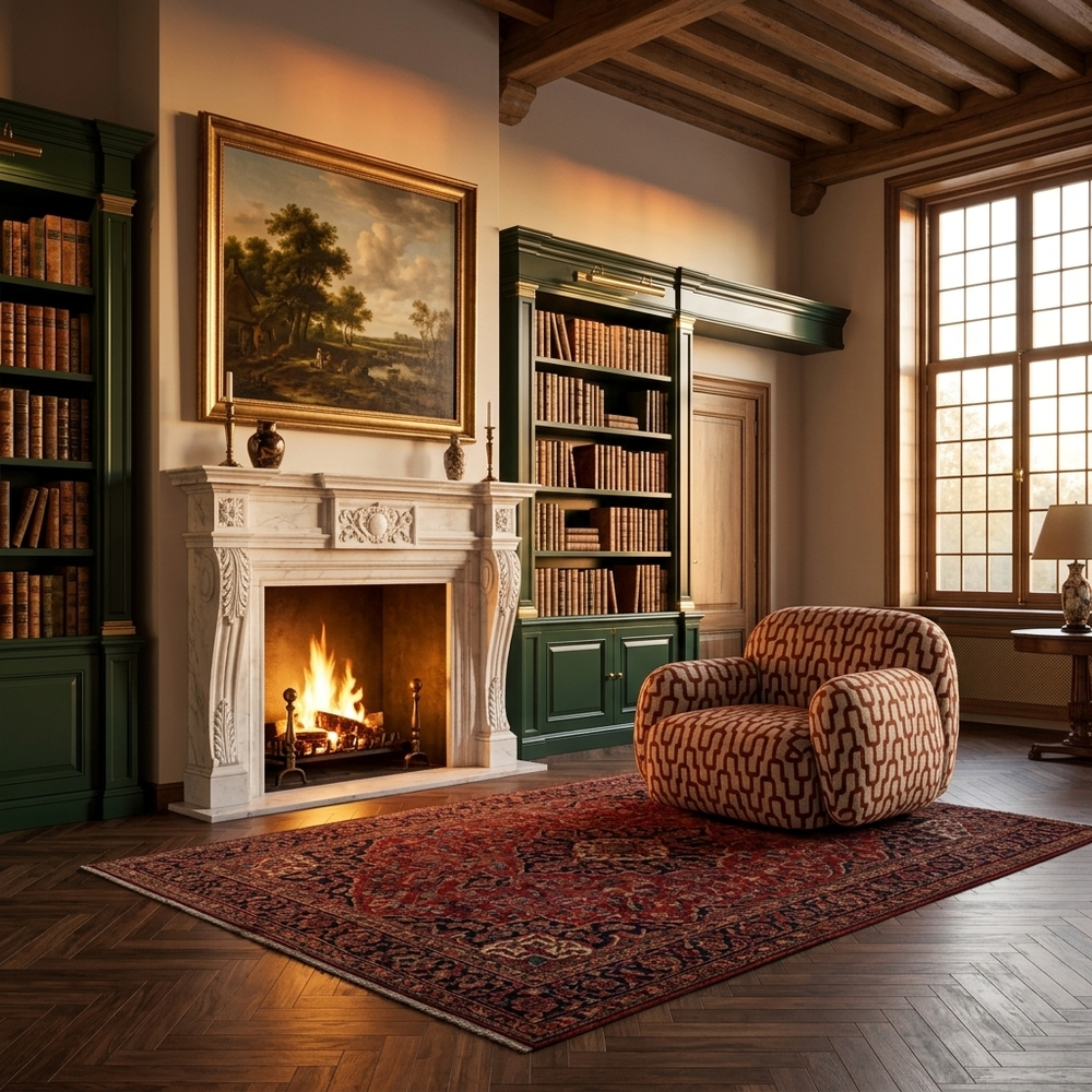 Paloma Fauteuil Bordeaux Print – Villa interieur