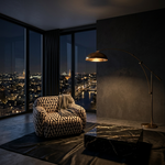 Paloma Fauteuil Zwart Print – Dark luxury penthouse