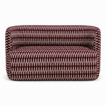 Riviera Eetbank Burgundy – front studio