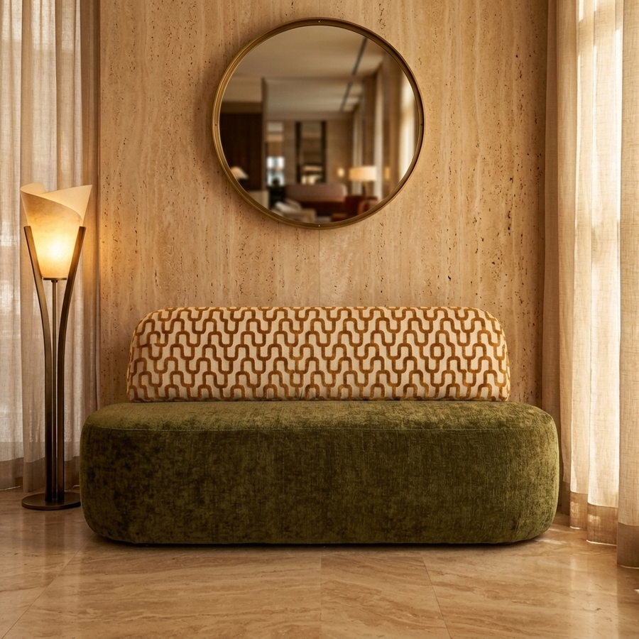 Sevilla Eetbank Olijfgroen – sfeer boutique hotel