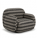 Paloma Fauteuil Chevron Black - 3/4 aanzicht