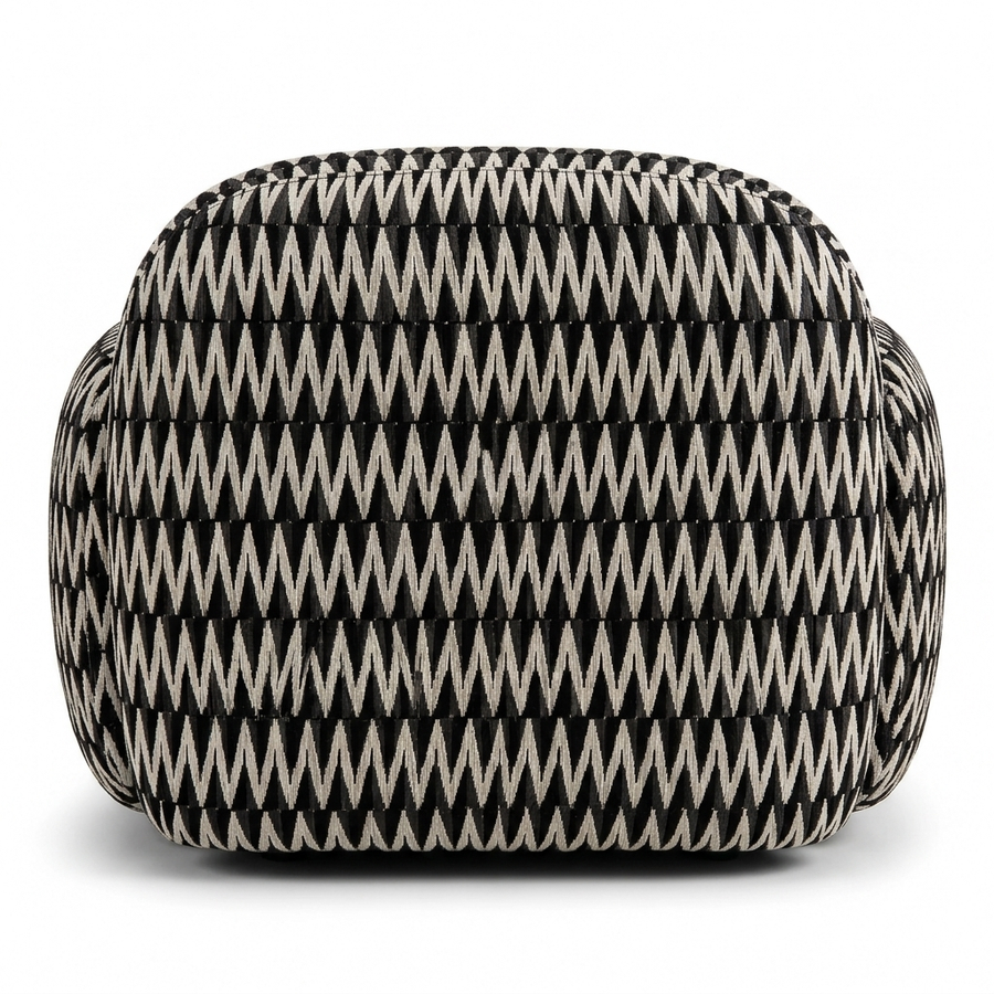 Paloma Fauteuil Chevron Black - achterkant