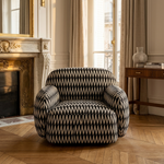 Paloma Fauteuil Chevron Black - sfeerfoto