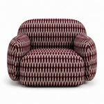 Paloma Fauteuil Chevron Burgundy - voorkant