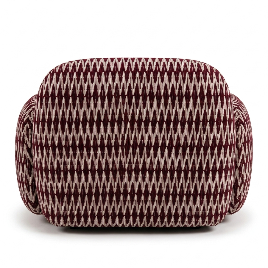 Paloma Fauteuil Chevron Burgundy - achterkant