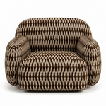 Paloma Fauteuil Chevron Brown - voorkant