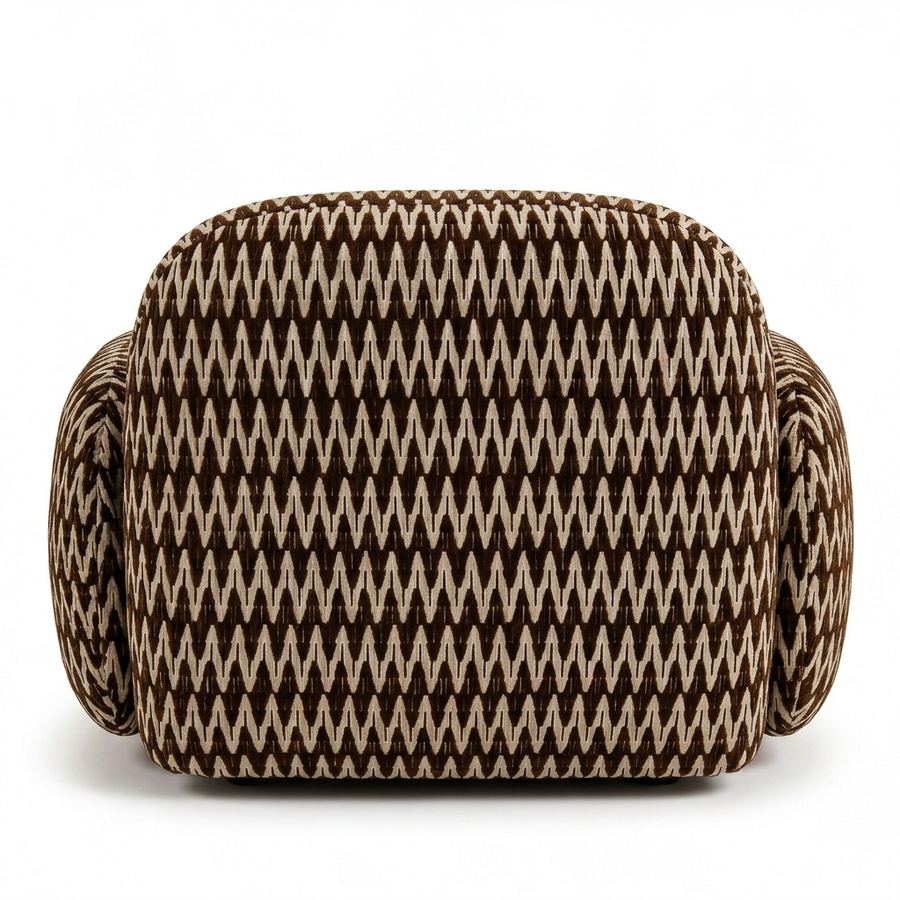 Paloma Fauteuil Chevron Brown - achterkant