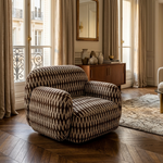 Paloma Fauteuil Chevron Brown - sfeerfoto