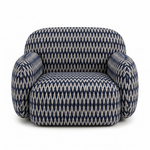 Paloma Fauteuil Chevron Navy - voorkant