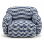 Paloma Fauteuil Chevron Blue - voorkant