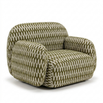 Paloma Fauteuil Chevron Olive - 3/4 aanzicht