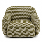 Paloma Fauteuil Chevron Olive - voorkant