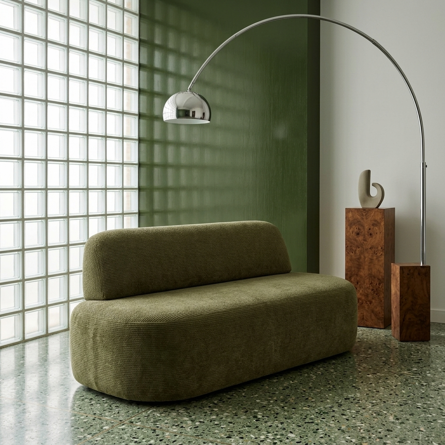 Malaga Eetbank Golden 35 Olijfgroen - sfeerbeeld interieur