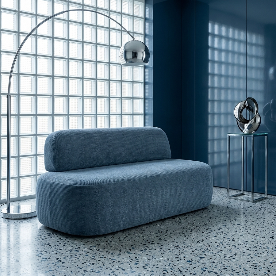Malaga Eetbank Golden 79 Staalblauw - sfeerbeeld interieur
