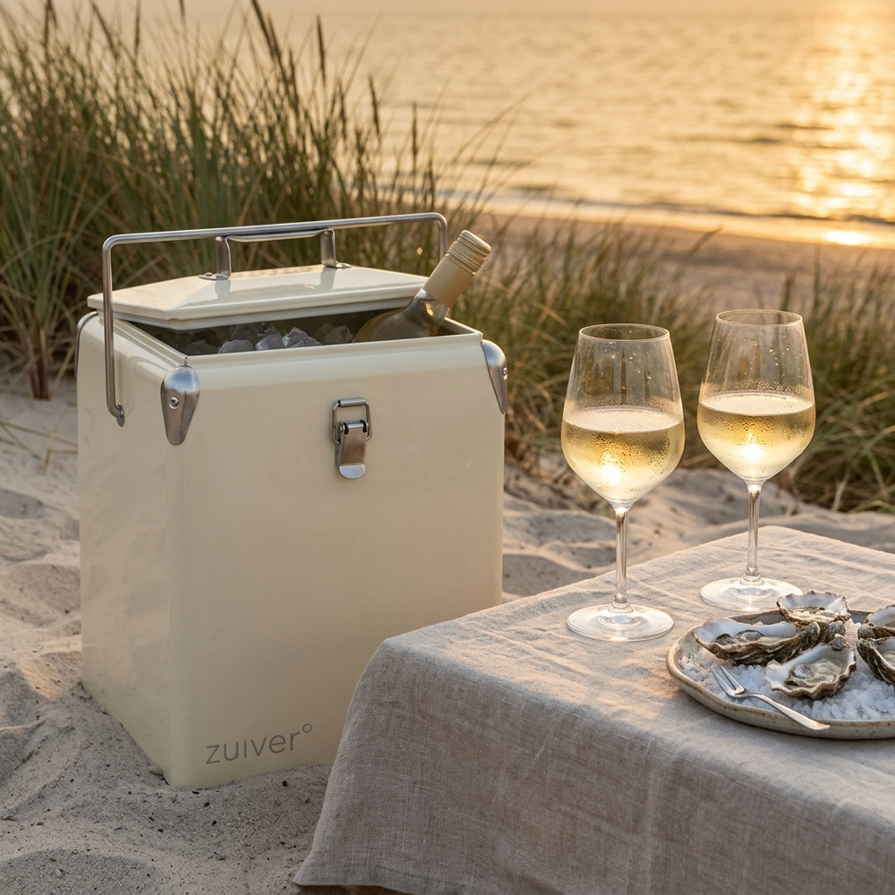 Zuiver Cooler Be Wine Lemon Beige - aperitief aan zee