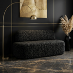 Granada panter eetkamerbank zwart luipaardprint – zwart-goud interieur
