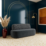 Bilbao panter eetkamerbank antraciet – sfeerbeeld interieur